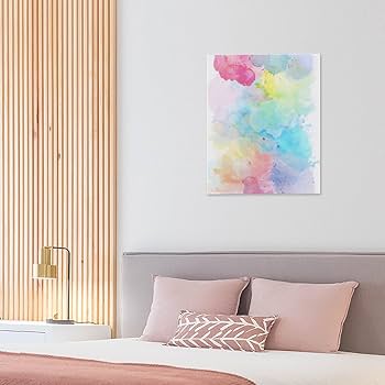 Amazon.co.jp: 絵画 色を混ぜる 水彩画インテリア 絵画 水彩